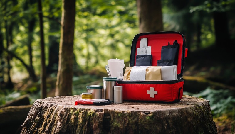 Apteczka rowerowa z wyposażeniem